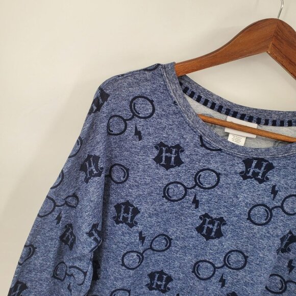 Wizarding World Of Harry Potter Womens Sz M Blue Soft Sweater Top Long Sleeve - Picture 4 of 9